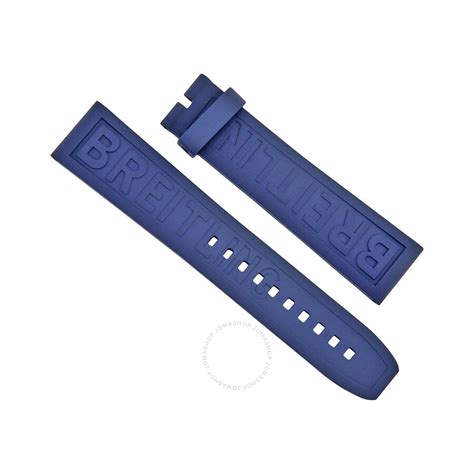 breitling blue face leather strap|Breitling rubber strap 22mm.